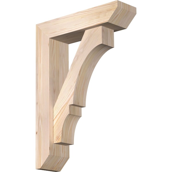 Ekena Millwork Balboa Slat Smooth Bracket w/ Offset Brace, Douglas Fir, 5 1/2"W x 20"D x 28"H BKT0604X20X28BOA06SDF - main